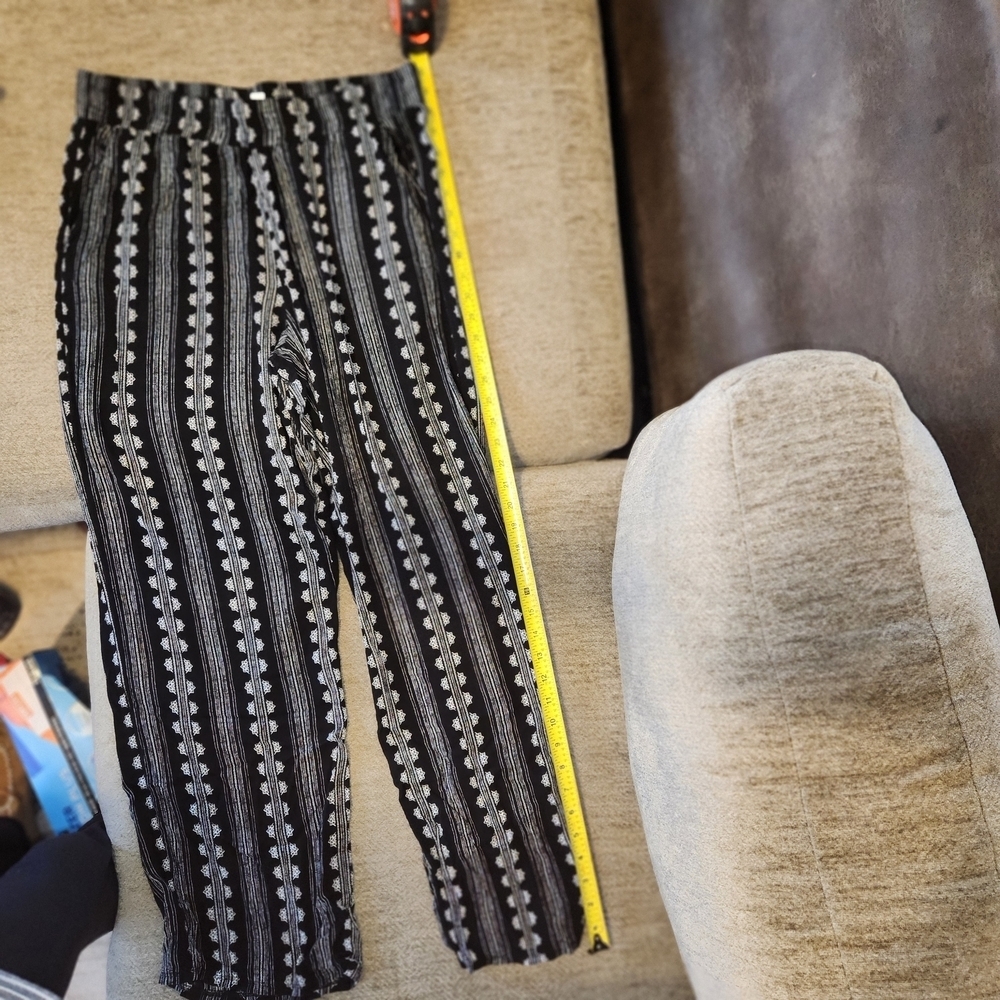 Three Dots Black and Gray Wide Leg Pants